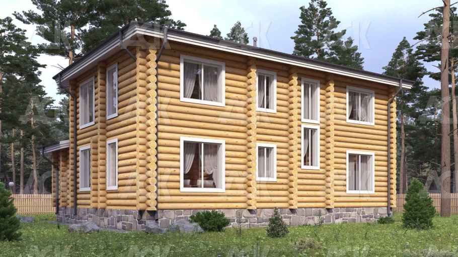 Дом из бревна 233.53 фото #4