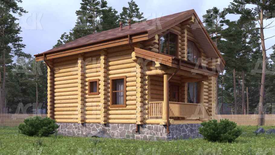 Дом из бревна 119.92 фото #4