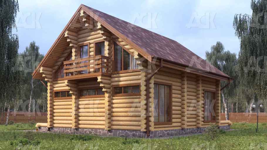 Дом из бревна 164.85 фото #2