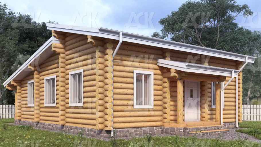 Дом из бревна 124.26 фото #2
