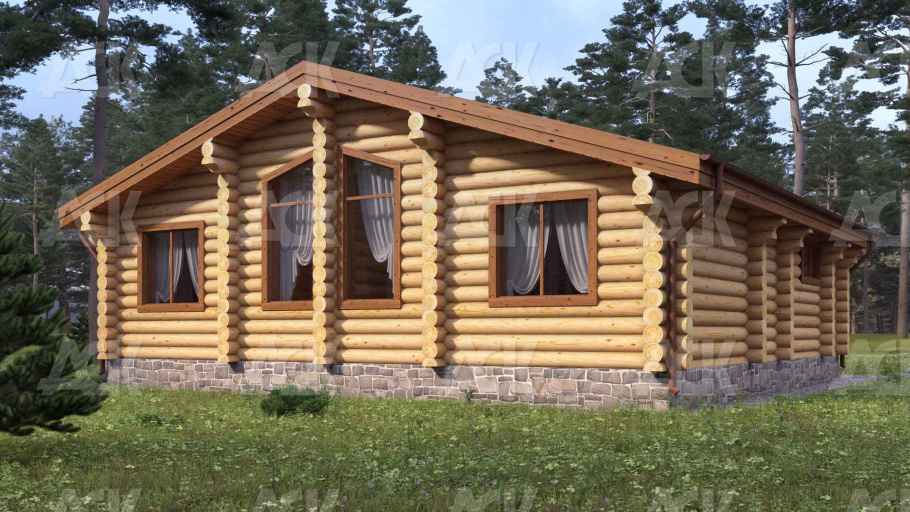 Дом из бревна 140.25 фото #3