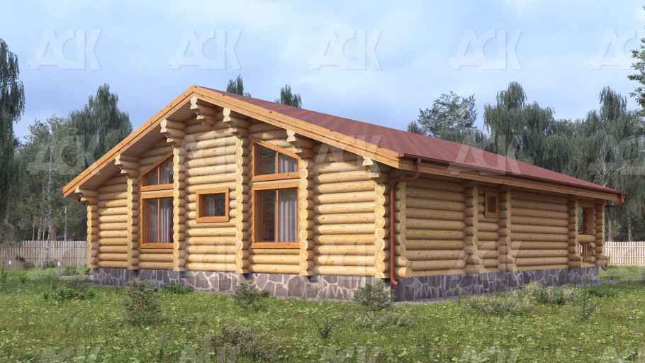 Дом из бревна 155.68 фото #2