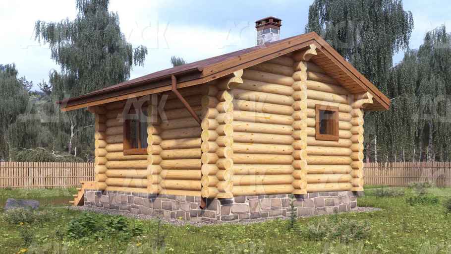 Баня из бревна 29.81 фото #3