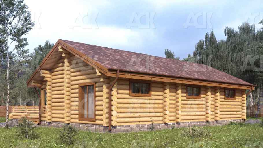 Дом из бревна 177.44 фото #1