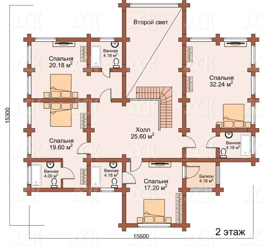 план дома из бруса трехэтажного
