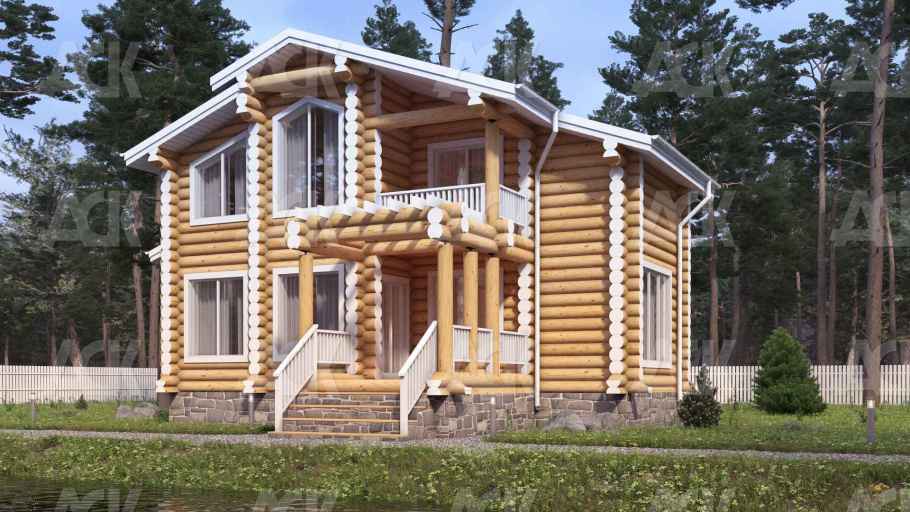 Дом из бревна 154.17 фото #0