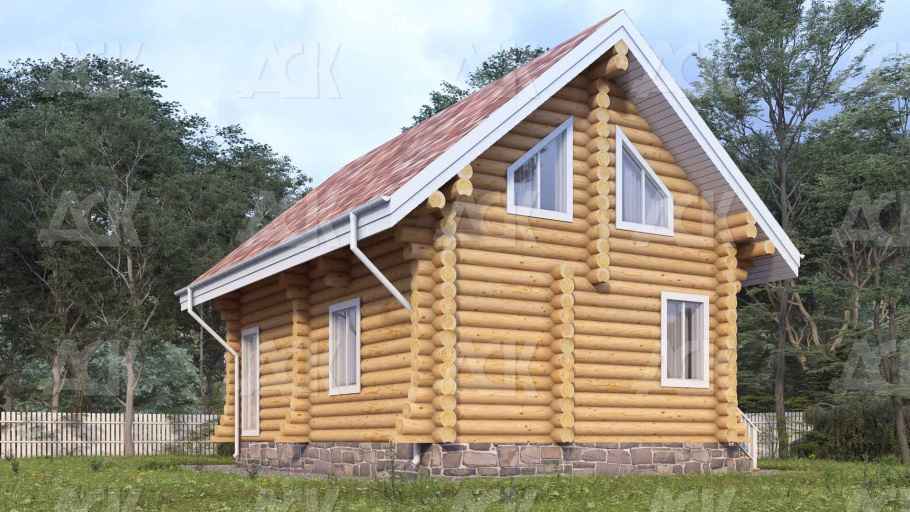 Дом из бревна 100.12 фото #4