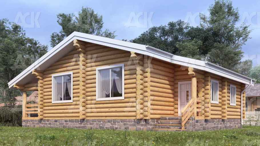 Дом из бревна 112.58 фото #2