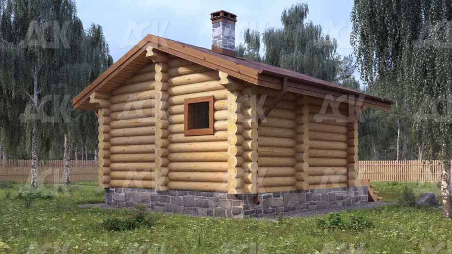 Баня из бревна 29.81 фото #1