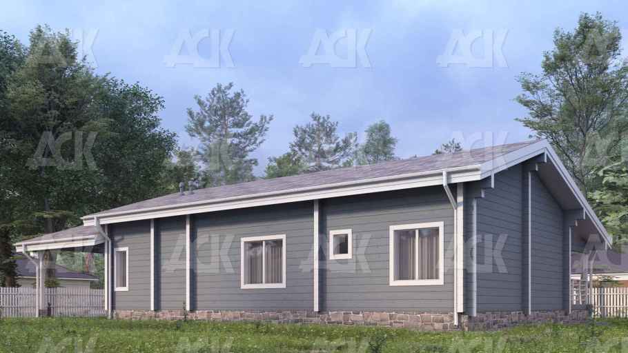 Дом-баня из бруса 206.95 фото #3