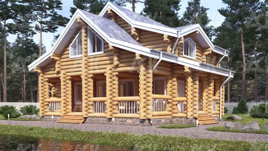 Дом-баня из бревна 188.78