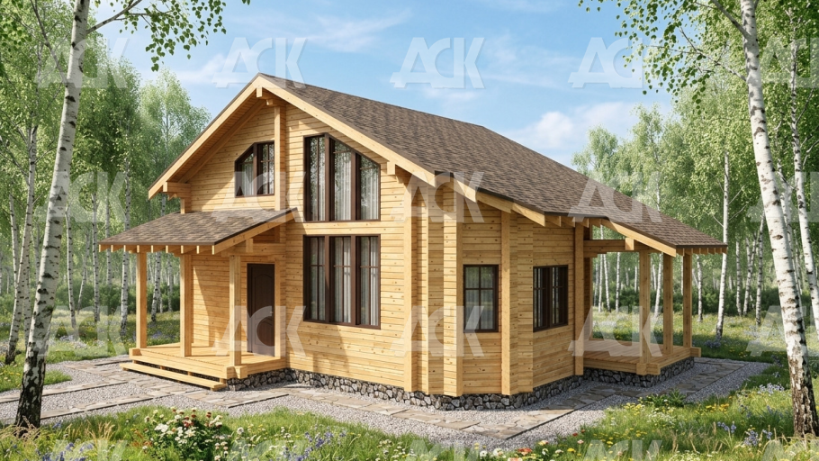 Дом из бруса 119.92