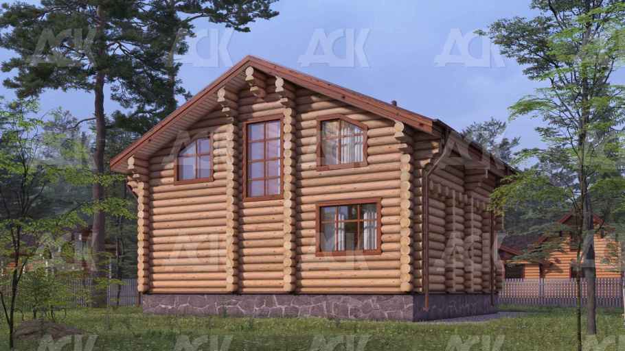 Дом из бревна 155.54 фото #2