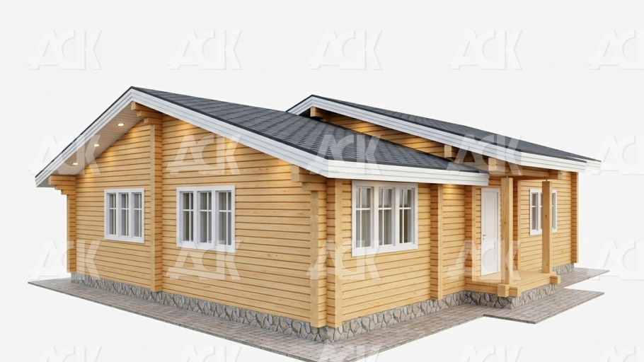 Дом из бруса камерной сушки 124.93 фото #2
