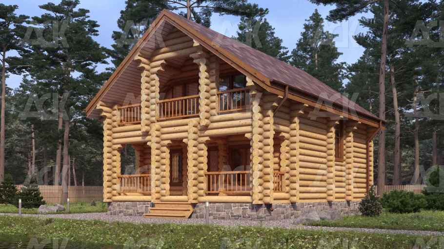 Дом из бревна 145.97 фото #2