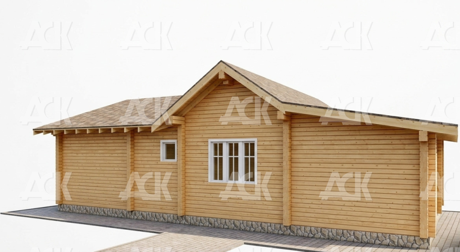 Дом из бруса с гаражом 9 на 11,4 фото #2