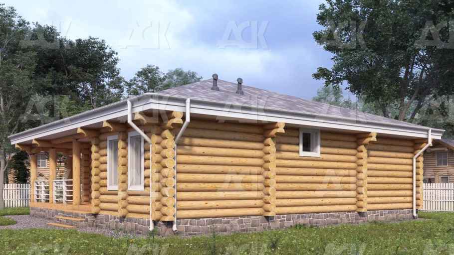 Дом из бревна 128.96 фото #2