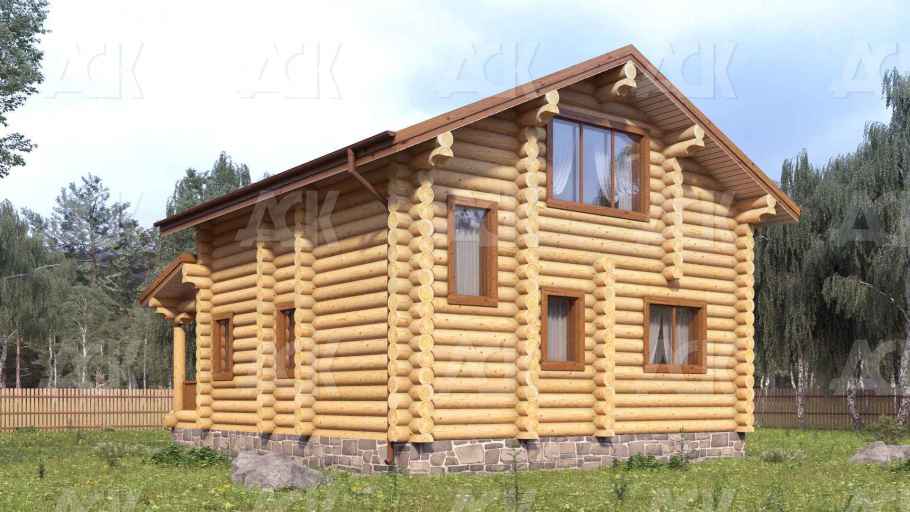 Дом из бревна 122.94 фото #3