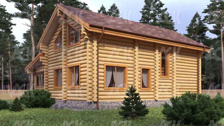 Дом из бревна 192.37 фото #4