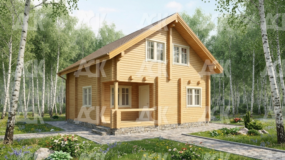 Дом из бруса 116.9
