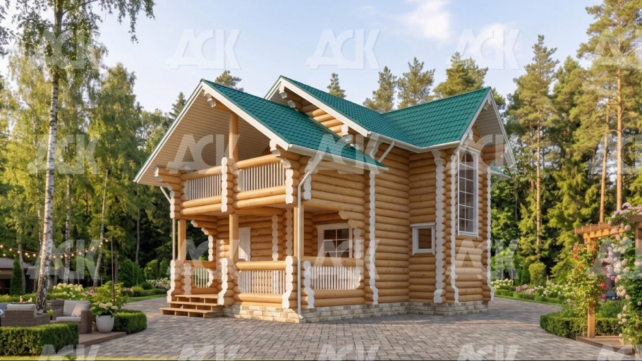 Дом-баня 7,3 на 10,9 "Тор"