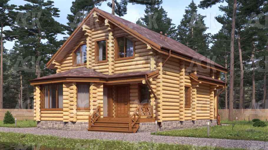 Дом из бревна 170.75 фото #1
