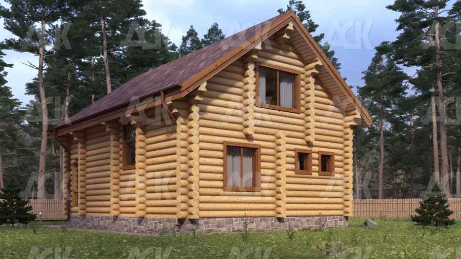 Дом из бревна 145.97 фото #3