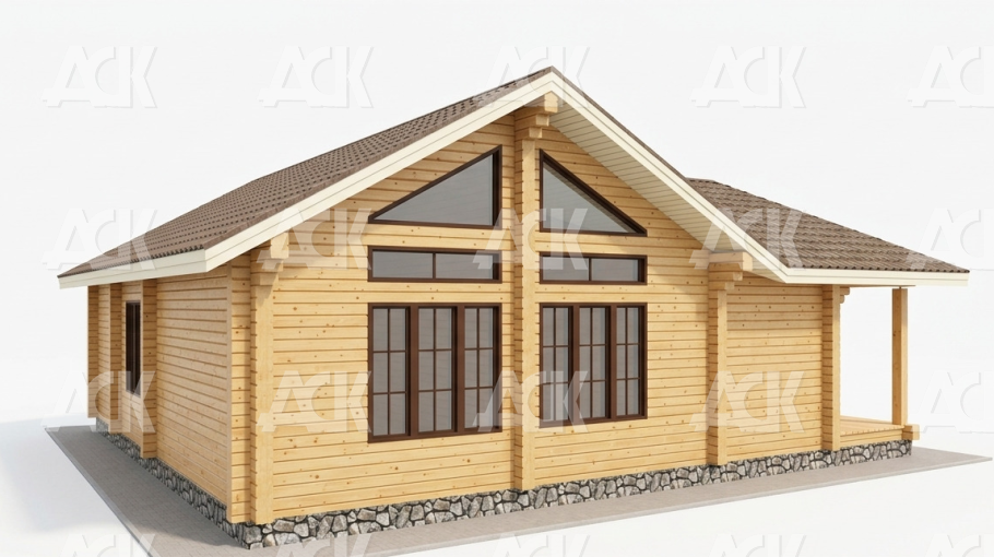 Дом-баня из бруса 115.39 фото #1
