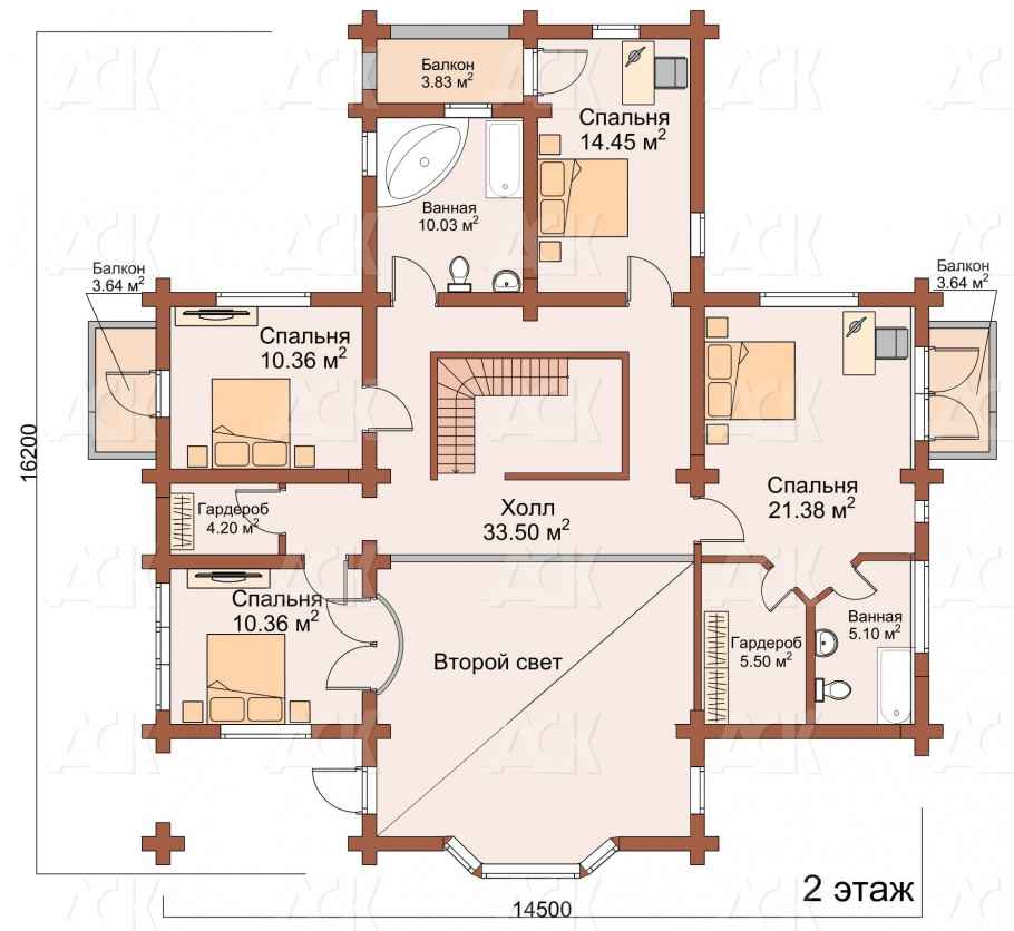 Дом 19,5 на 16,2 "Монблан" фото #1