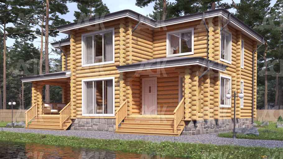 Дом из бревна 233.53 фото #3