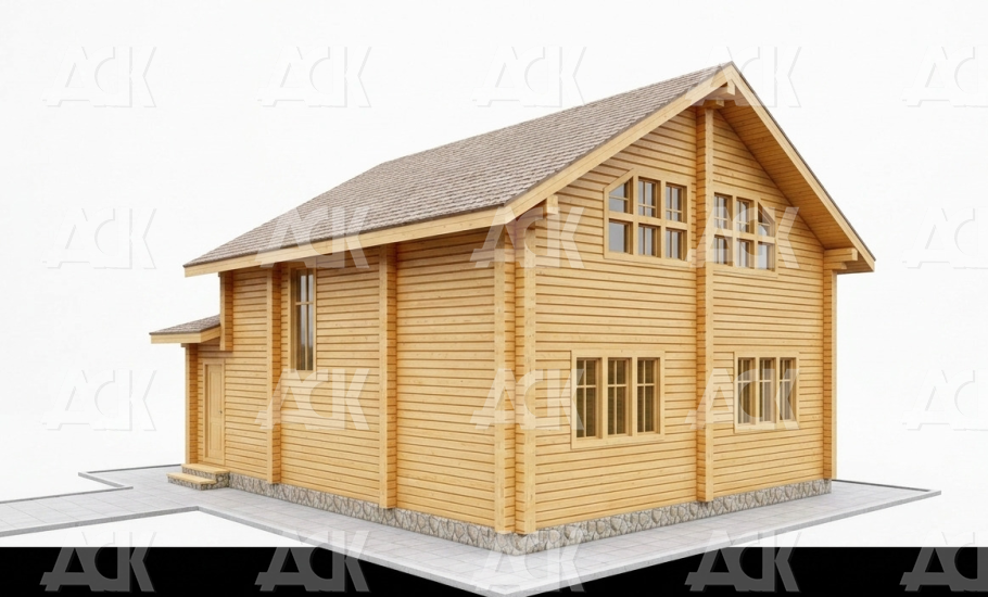 Дом из бруса 157.34 фото #8