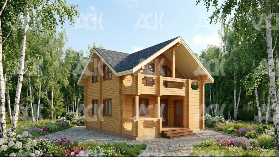 Дом из бруса 118.35