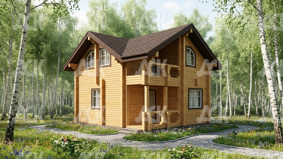 Дом из бруса 89.92