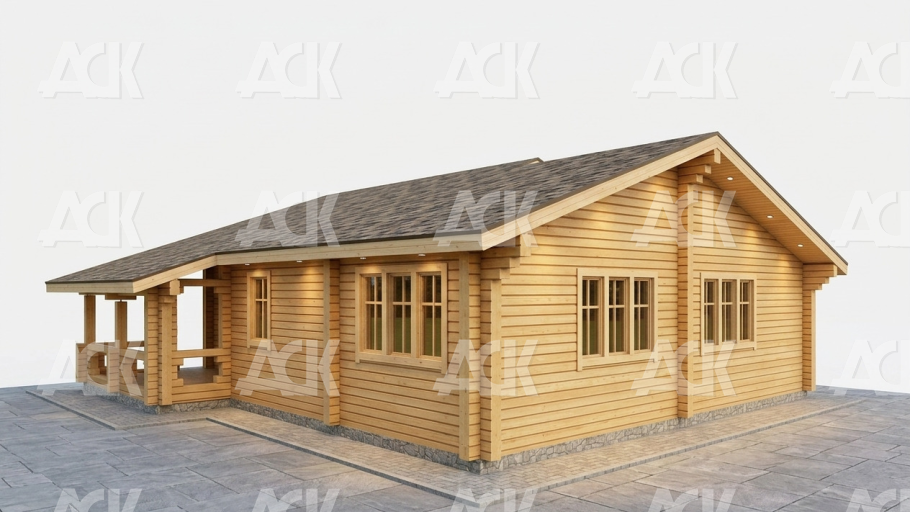 Дом из бруса камерной сушки 124.93 фото #1