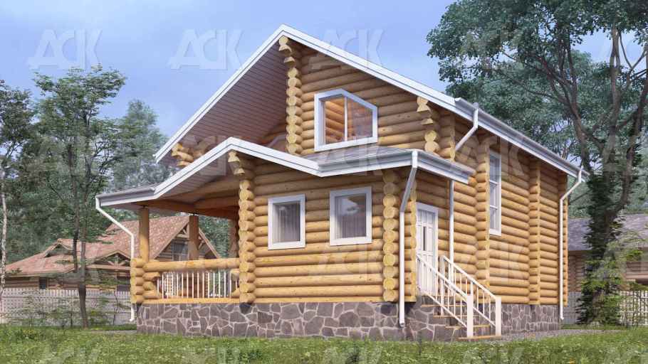 Дом из бревна 157.34 фото #0