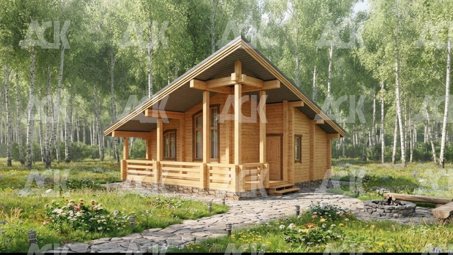 Дом из бруса 67.24