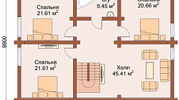Дом 11,9 на 13,0 "Варшава" фото #1