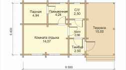 Баня из бревна кедра 47.11 фото #0
